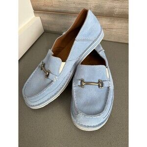 Ariat Baby Blue Suede Cruiser Shoes Loafer Slip-On Flat Women’s Sz 10